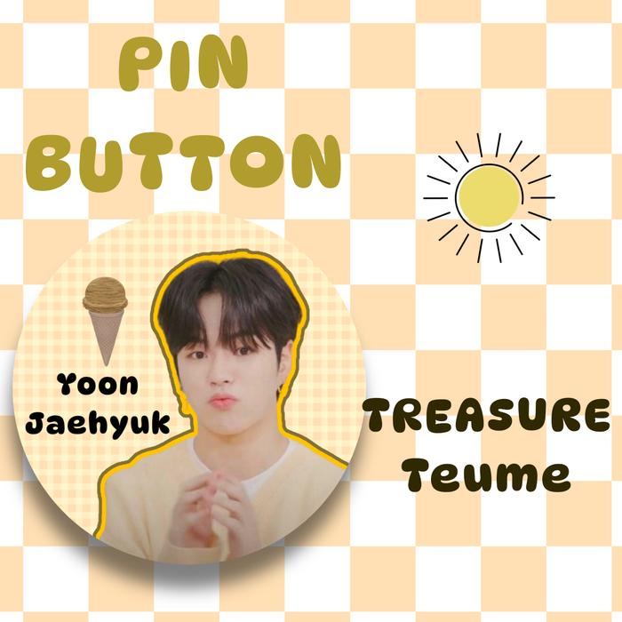 MURAH PIN BOTTON JAEHYUK TREASURE/ BROS KPOP/PIN TAS BAJU KPOP/PIN TREASURE TEUME