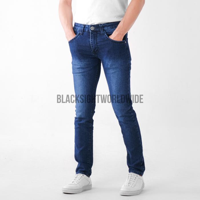 FIFTEEN DENIM - Celana Jeans Pria Slim Fit Streetch Original New Fifteen Denim  Biru Tua
