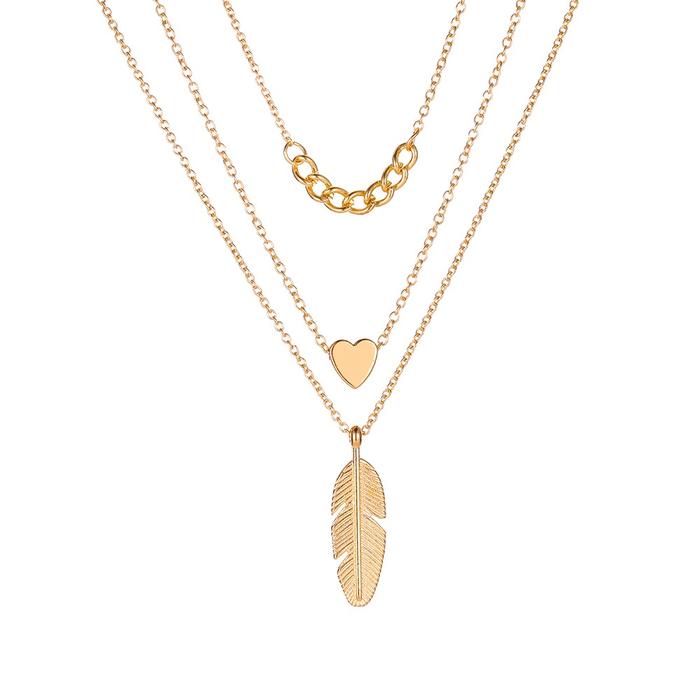 Kalung titanium anti karat kalung multilayer kalung rantai wanita kalung rantai multilayer kalung ra