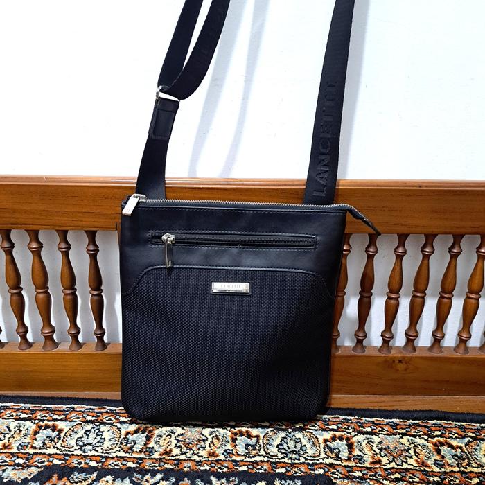 tas sling bag lancetti milano warna hitam