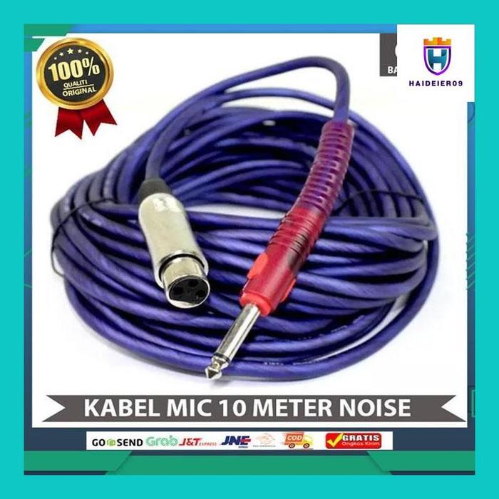 (HAIDE) KABEL MIC PANJANG 10 METER ORIGINAL 10M FULL DI JAMIN AWET HARGA PROMO SUPER MURAH