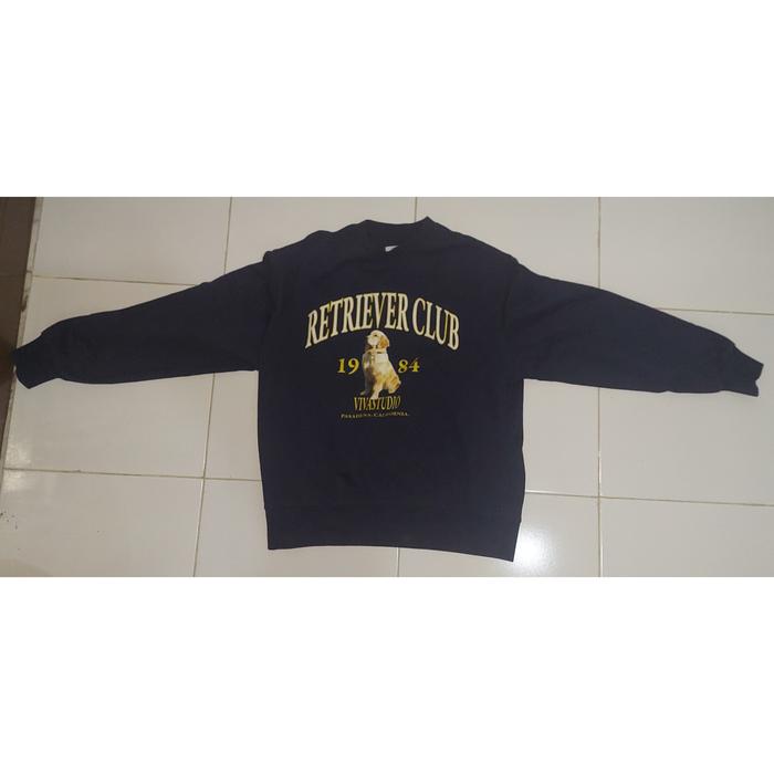 Sweatshirt Retriever Club, Navy Lengan Panjang