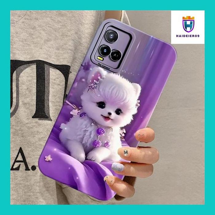 (HAIDE) SOFTCASE PROKAMERA VIVO Y21/Y21A/Y21S/Y33S/Y33T MOTIF KUCING CANTIK FULL COLOUR KEKINIAN AES