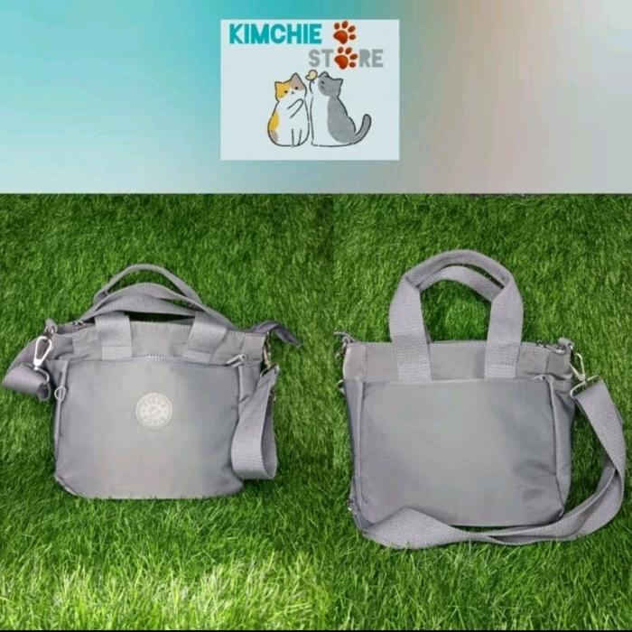 TAS SELEMPANG KIPLING PIOMA GREY (preloved) real pict