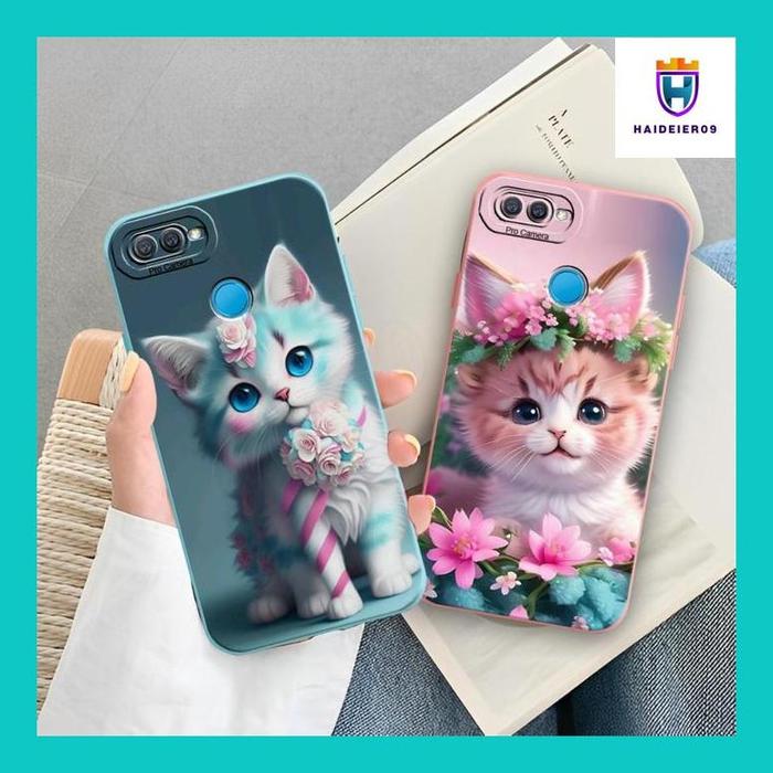 (HAIDE) [OPS2] CASE OPPO A5S A7 A12 A11K F9 REALME 2 PRO A3S A1K REALME C2MOTIF KUCING CAT CUTE KEKI