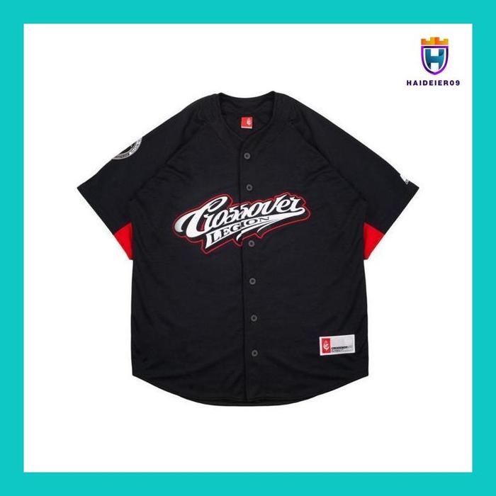 (HAIDE) BASEBALL JERSEY CROSSOVER "BEATER" BLACK