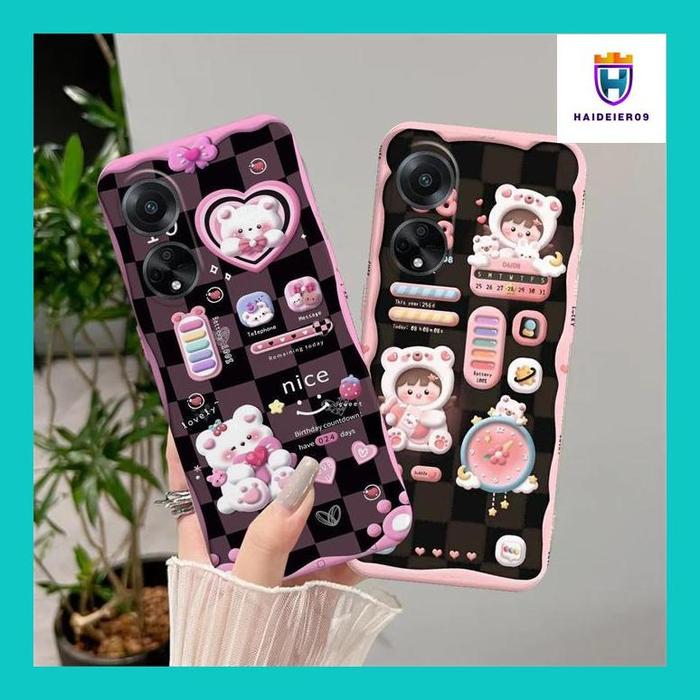 (HAIDE) SOFT CASE UNTUK OPPO A18 A38 A58 A78 A98 A17 CASING KARAKTER KARTUN SOFTCASE PRO KAMERA KESI