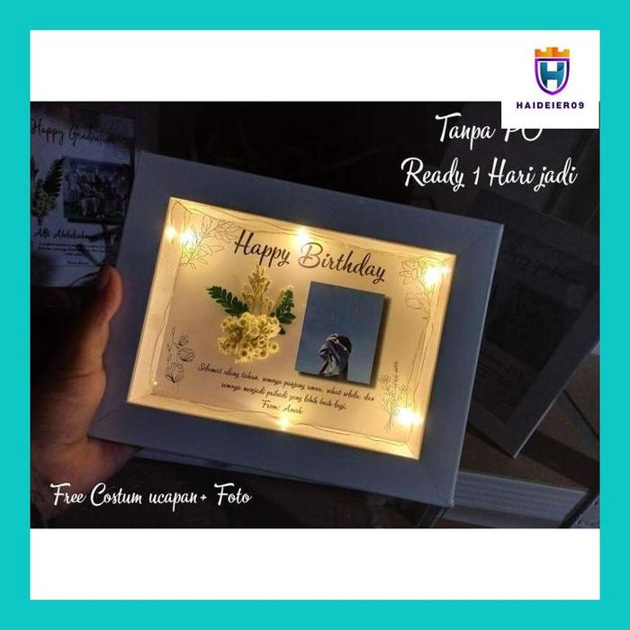 (HAIDE) READY!! 1 HARI JADI FRAME 3D 5R LED KADO TERMURAH !!! KADO ULANG TAHUN, KADO ANNIVERSARY, KA