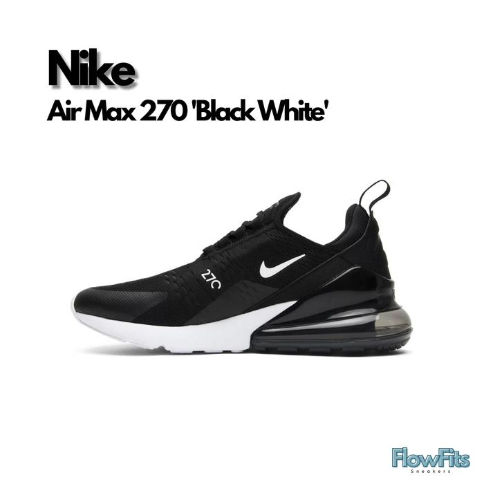 Nike Air Max 270 'Black White' AH8050-002 BNIB ORIGINAL Sneakers Pria Wanita UNISEX