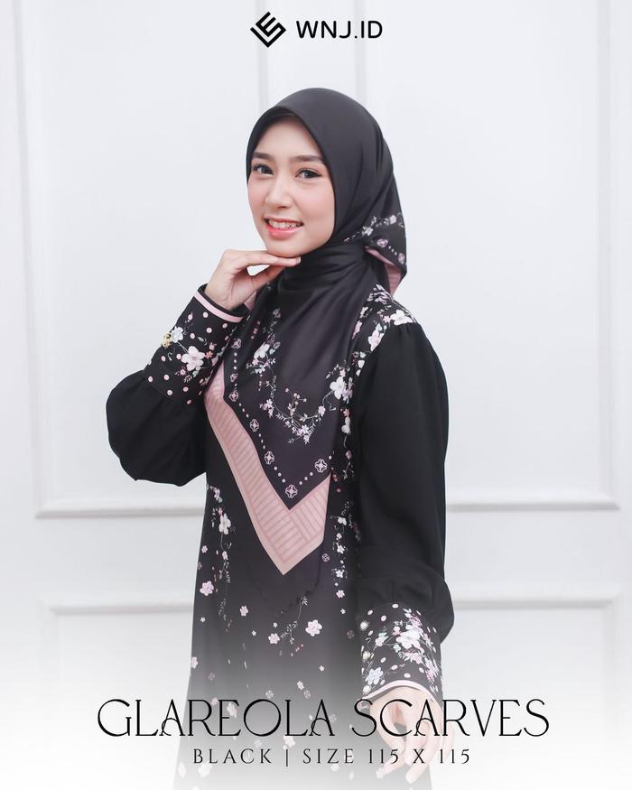 𝐖𝐍𝐉 𝐖𝐀𝐍𝐎𝐉𝐀 - Hijab Segiempat Motif Premium | Scarves Wanoja | Glareola Scarves