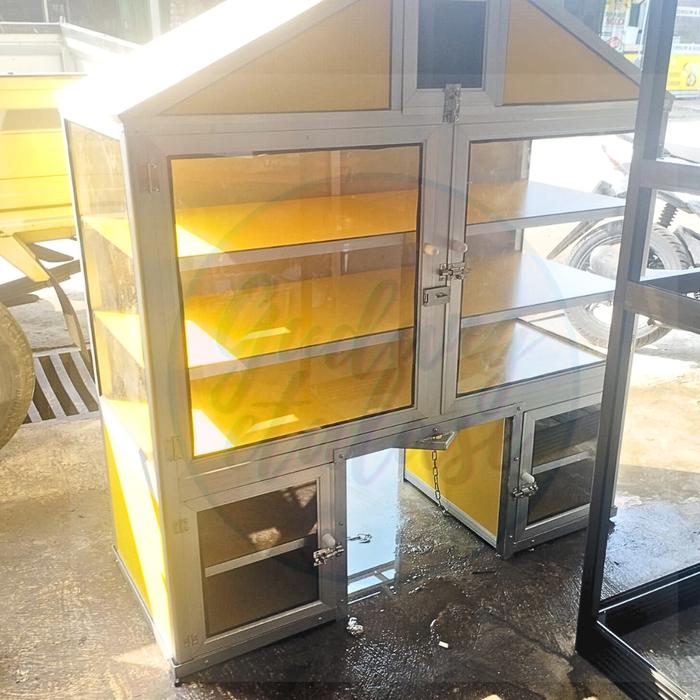 Gerobak roti aluminium untuk motor