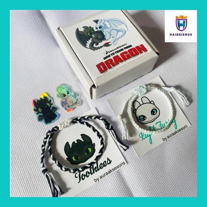 (HAIDE) GELANG COUPLE NIGTH FURY & LIGHT FURY