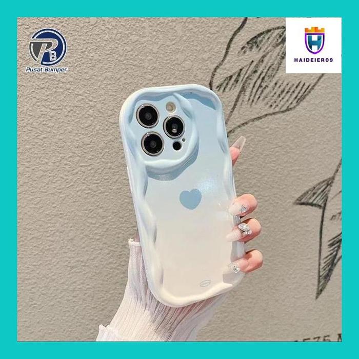 (HAIDE) SS877 SOFTCASE SILIKON GRADIENT LOVE HEART 3D CURVED WAVY EDGE SOFT TPU COVER FOR VIVO Y02 4
