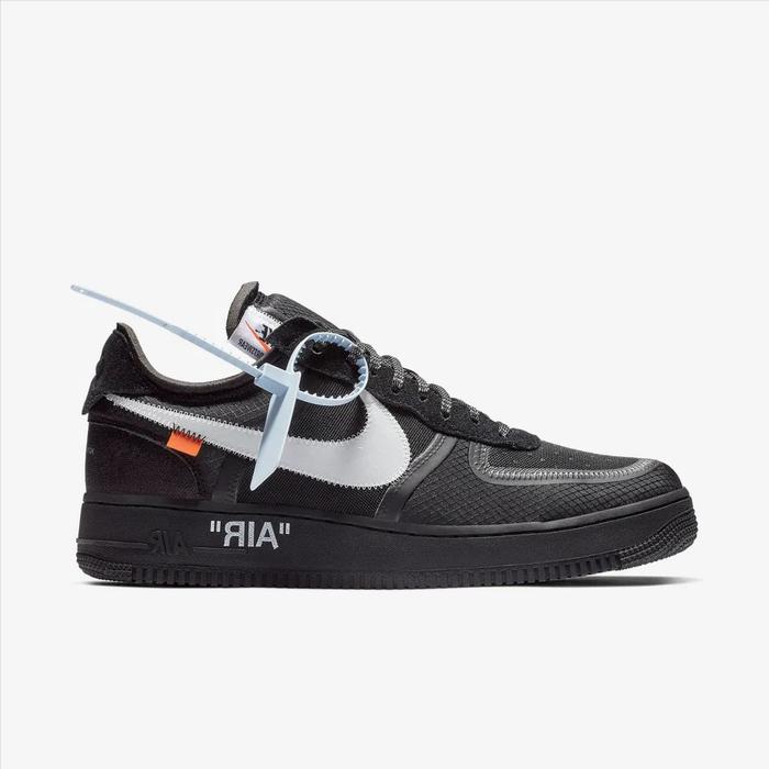 Off-White X Nike Air Force 1 Low Black White Original Resmi