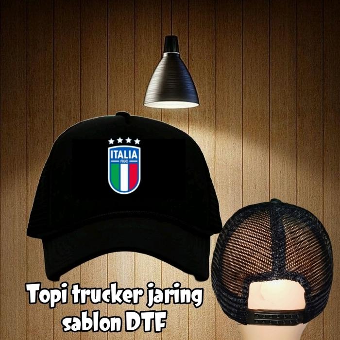 Topi Trucker sepak bola Italia/Topi jaring