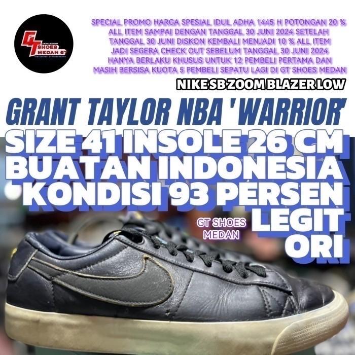 SB Blazer x NBA Golden State size 41/26 cm made in Indonesia.