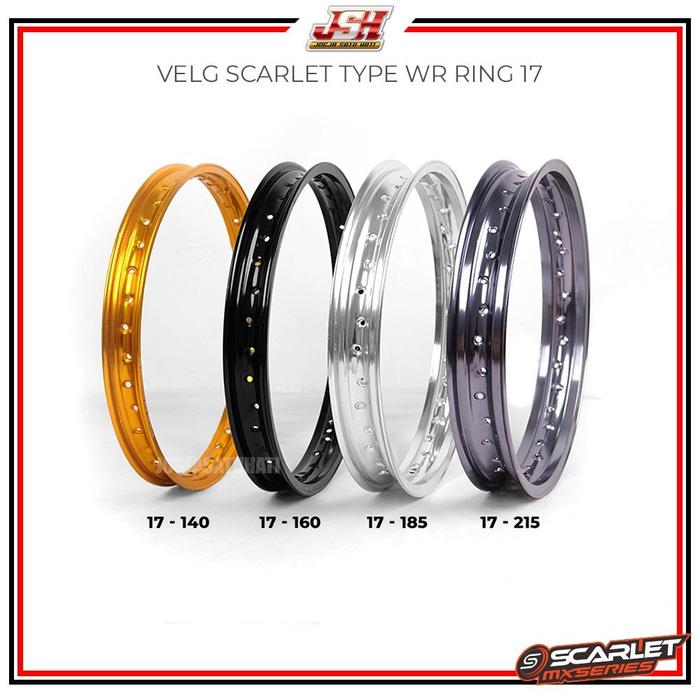 Diskon Pelak Pelek Velg Lingkar Alumunium Scarlet Racing Ring 17 140 160 185 215 Motor Cb 150 R Mio 