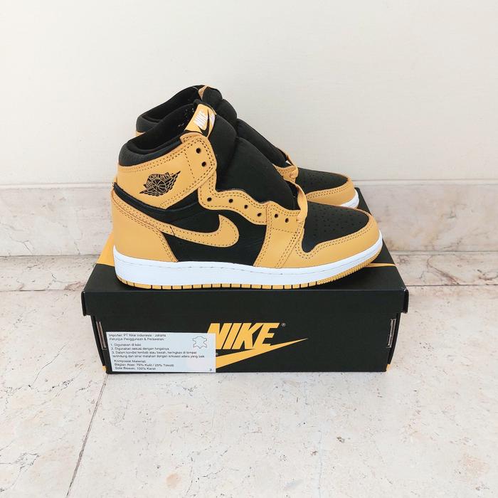 Nike Air Jordan 1 High Retro Pollen Yellow Black GS Original BNIB Authentic 100%