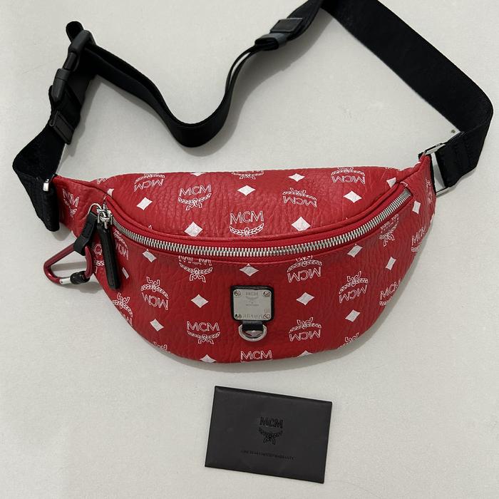 MCM  belt bag red original preloved