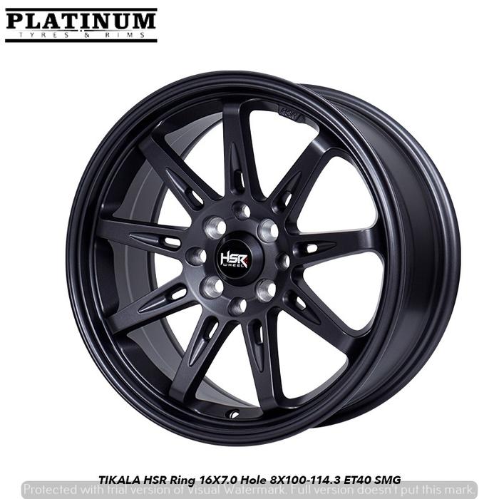 VELG CAKEP HSR TIKALA RING 16 LOBANG 4 WARNA HITAM UNTUK MOBIL YARIS BRIO JAZZ DLL