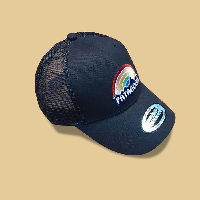 topi patagonia rainbow hitam