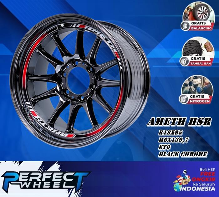 Velg Mobil Pajero Ring 18 Bukan Venom 5 Hsr Wheel Ameth Black Chrome