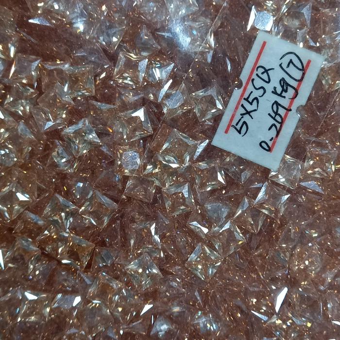 Batu Permata Zircon Square 5x5 mm Color