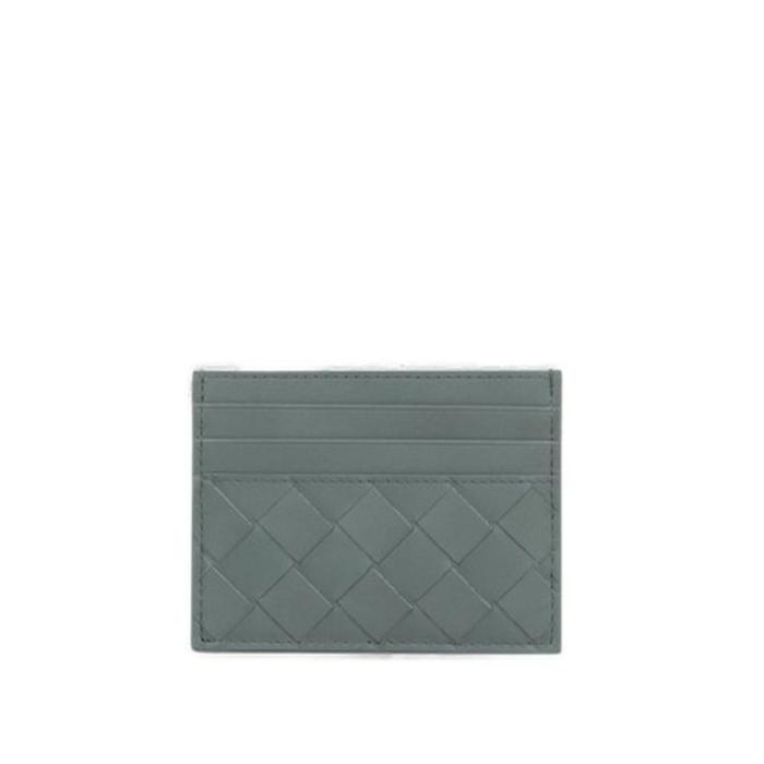 Bottega Woven Cardholder In Blue 100% Authenticity