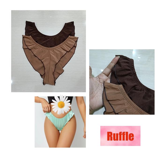 Panty Thong Gstring Ruffle Branded