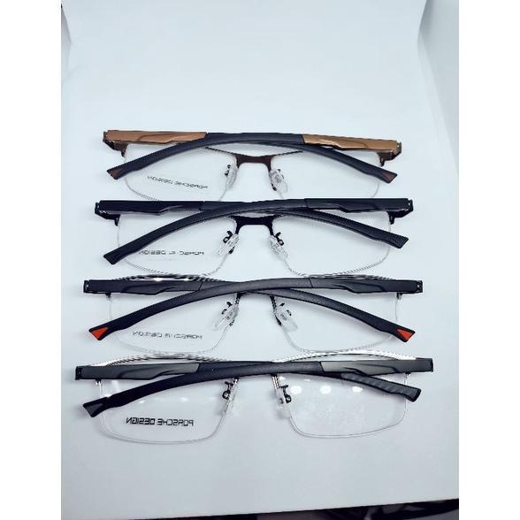Dps Kacamata Sporty P*Rsche Design Ada Per / Spring Metal Half Frame/Setengah Bingkai Porchedesign P