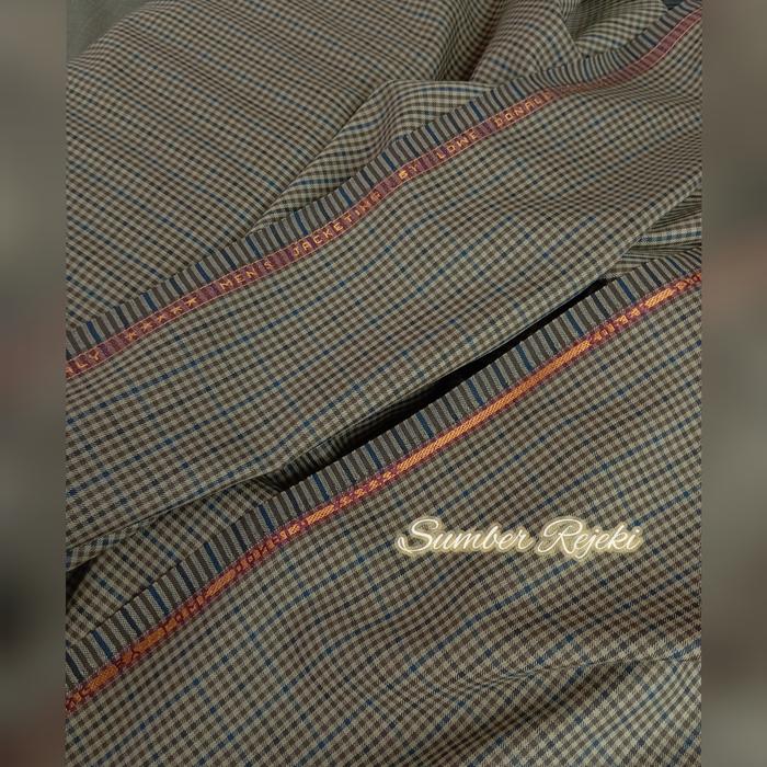 kain wool asli LOWE DONALD/kain woll motif kotak