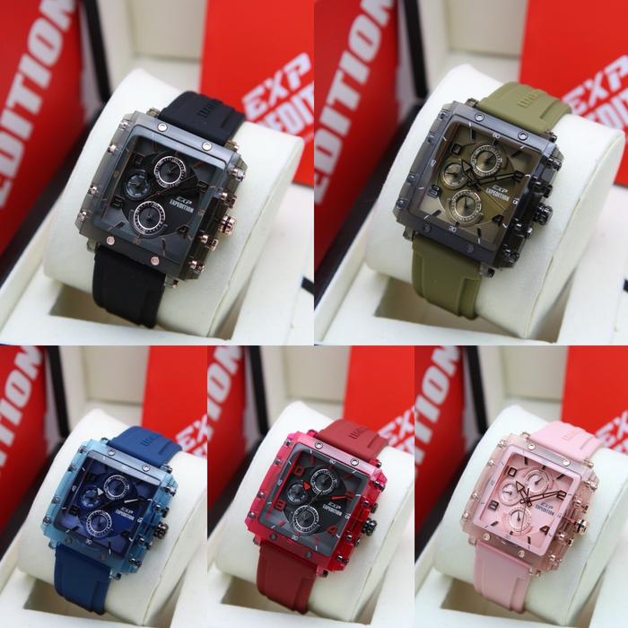 Jam Tangan Wanita Expedition 6808 E6808 E6808M (ORIGINAL) Watches Rubber
