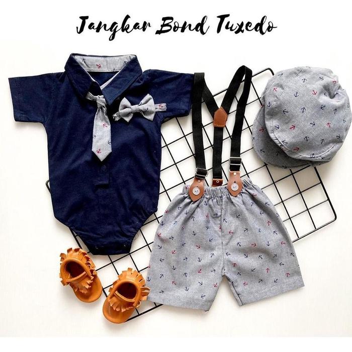 Borong Baby At Work (Dpt 2Dasi) / Jangkar Baju Setelan Jumper Celana Topi Suspender Pergi Jalan Lucu