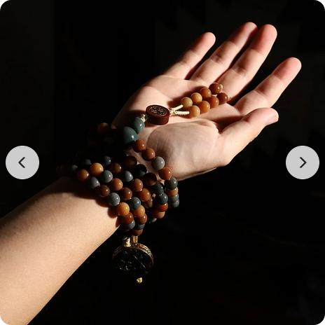 terbaru Jimat Tibet Mala Nepal Desainer Jimat Buddha 108 Manik-manik  \Talipot Alami Biji Palem Mala