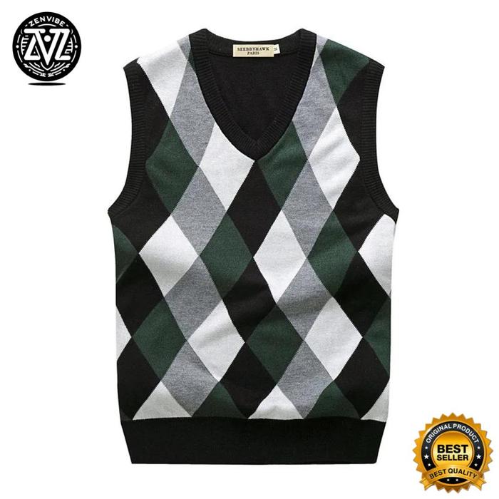 Vest Rajut Pria Neil Zenvibe Rompi Rajut Vest Knitt Korean Style Untuk Kantoran atau sekolah Bahan K