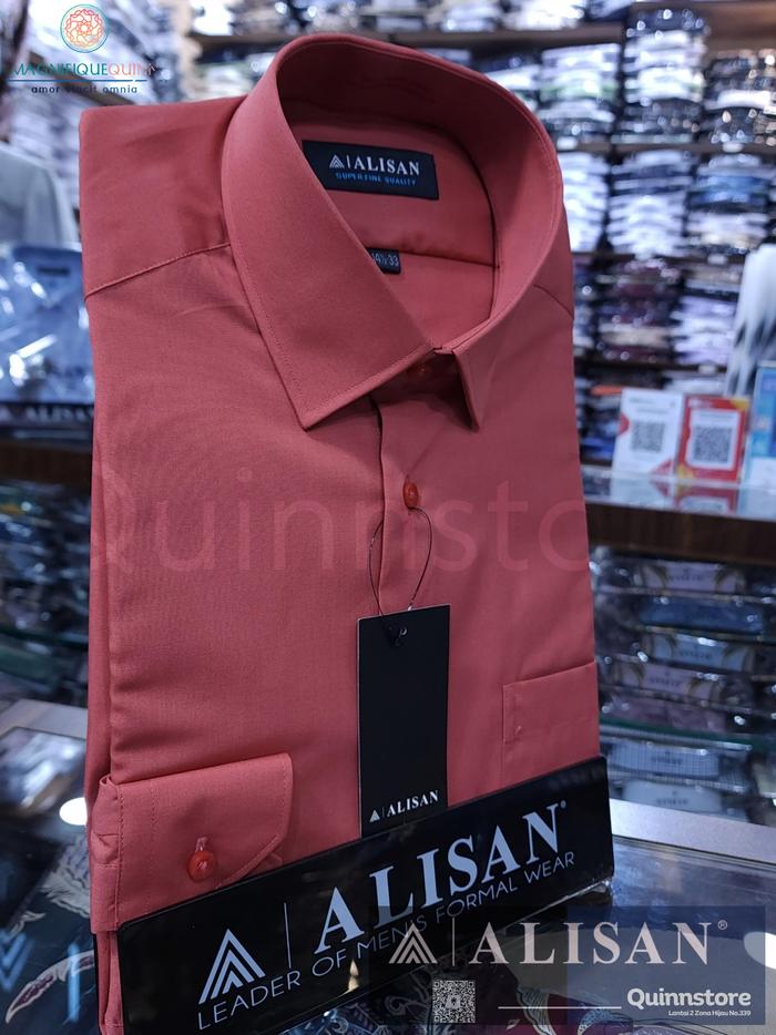 ALISAN Original Kemeja Polos Lengan Panjang - Reguler - Fanta #2 - Varian Size 14 - 17.5