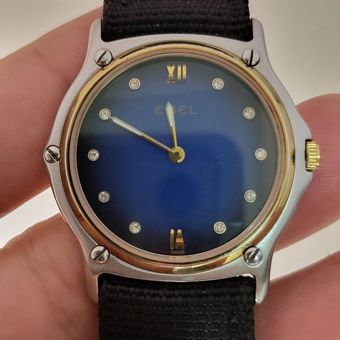 Jam ebel swiss Rare item blue dial diamond