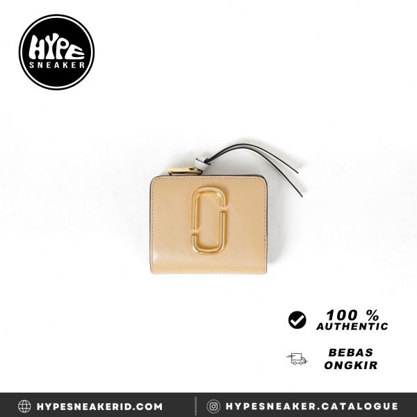 Dompet MARC JACOBS SNAPSHOT CREAM PINK BIFOLD WALLET SMALL 100% ORI