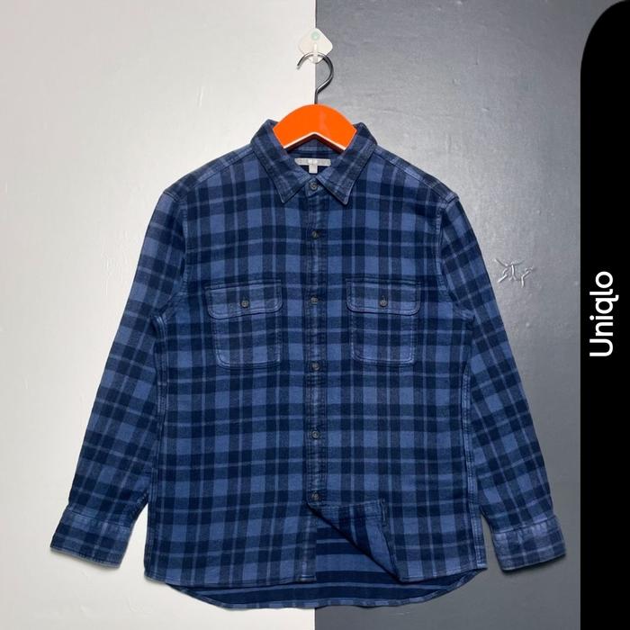 Kemeja Flanel Uniqlo original second 5F1029
