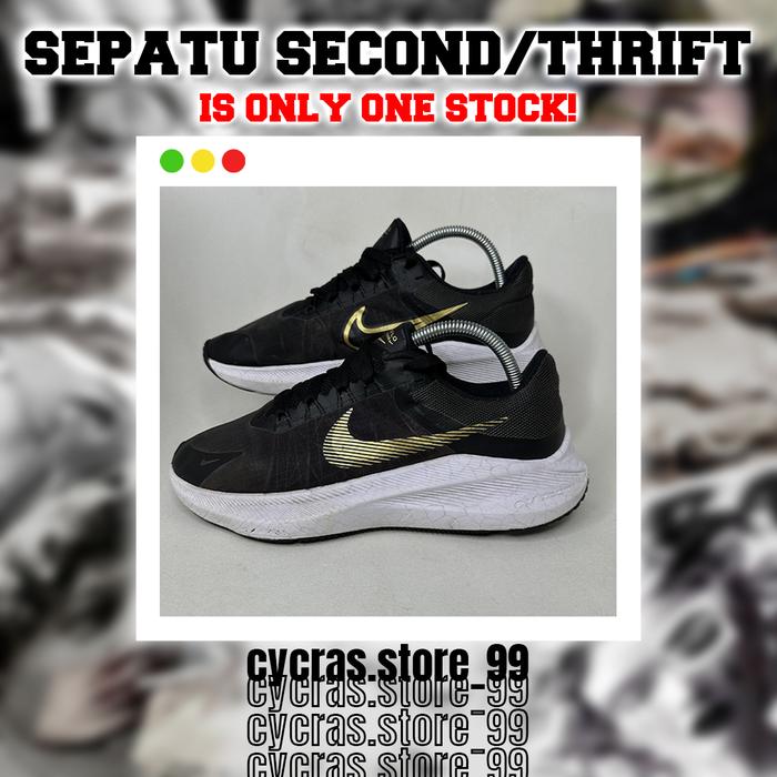(Sepatu Second) Nike Winflo 8 Black Gold - Size 41