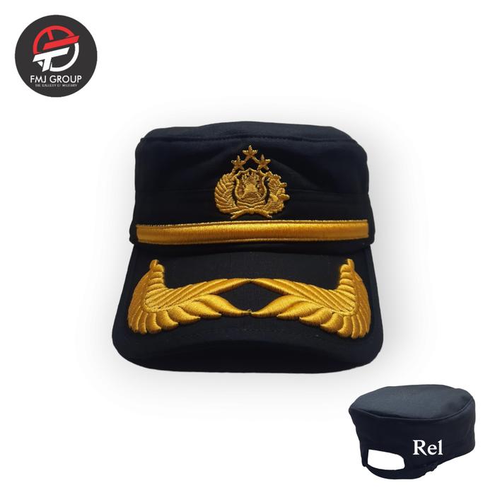 Topi Komando Pamen Polri HITAM / Topi Komando POLRI Pamen / Topi Polri