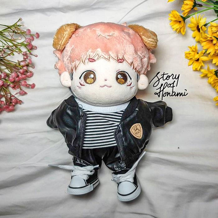 GAKU SET - BAJU DOLL 20 CM SET BAJU CELANA JAKET ATASAN SEPATU KPOP COTTON