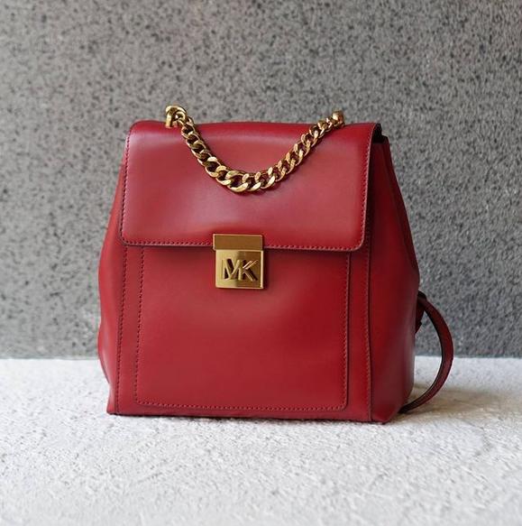 MK mindy medium backpack scarlet