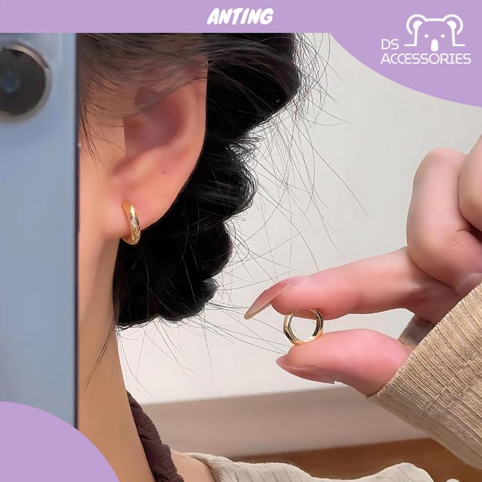 COD Anting Klip Lapis Emas / Anting Emas / Anting fashion Korea / Anting hoop / Anting Set / Anting 