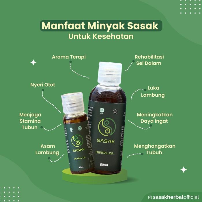 MINYAK SASAK HERBAL OIL 100 ML // BIO SASAK HERBAL TETES MINUM 10 ML