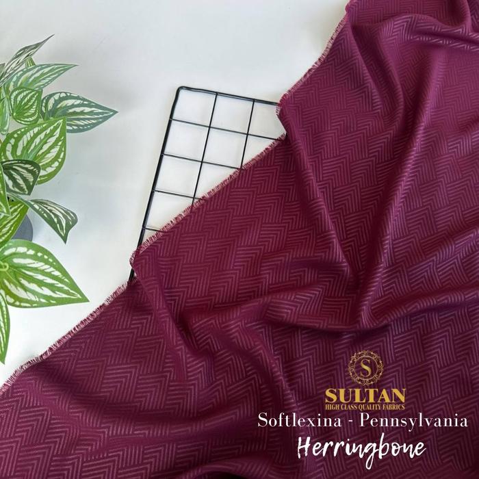 Kain Abaya Sultan Soft Lexina Emboss Herringbone
