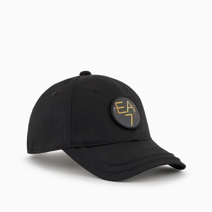 TOPI CAPS ARMANI EMPORIO EA7 TWILL BLACK ORIGINAL AUTHENTIC