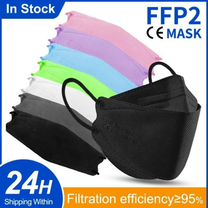 MASKER KF94 WARNA WARNI ABU HITAM PUTIH PINK BIRU UNGU LILAC KF 94 MIX
