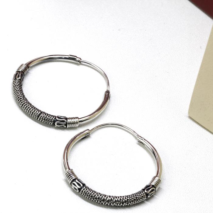 GRUPA HOOP EARRING ANTING PERAK 925 HANDMADE BALI