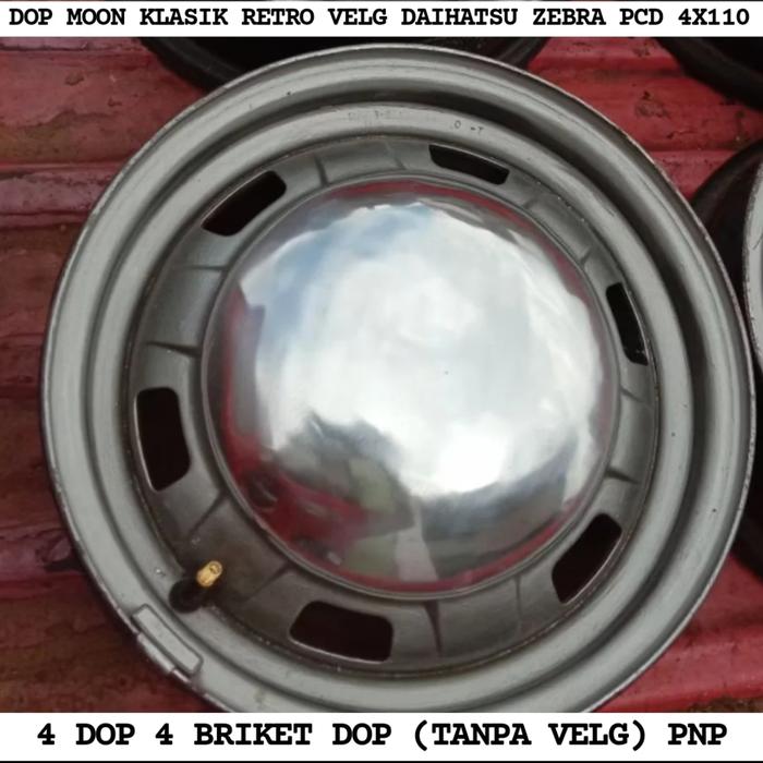 DOP MOON VELG KALENG DAIHATSU ZEBRA ESPAS R13 PCD 4X110 PNP TINGGAL PASANG AJA- DOP ALUMUNIUM RETRO 